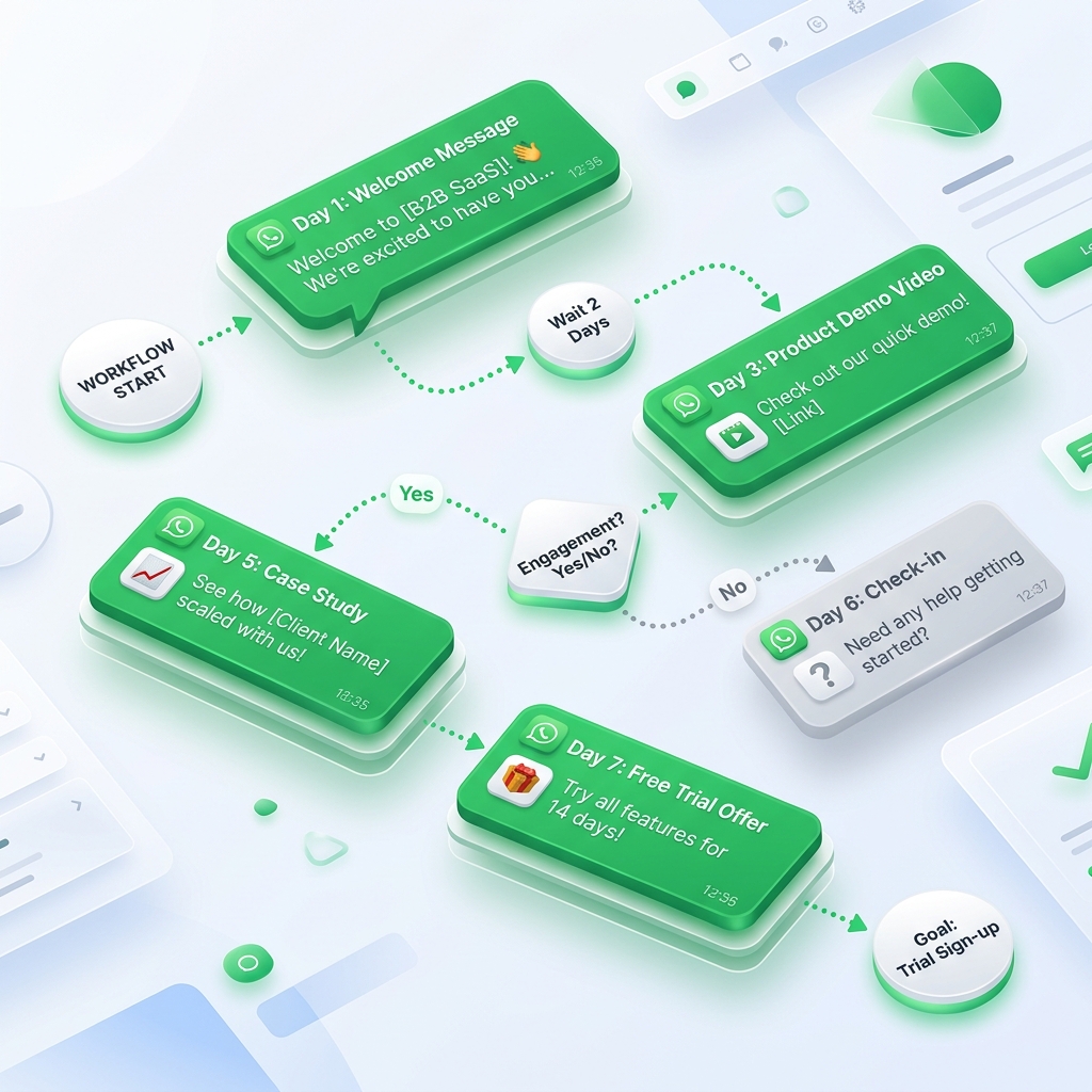 WhatsApp Drip Campaign Workflow